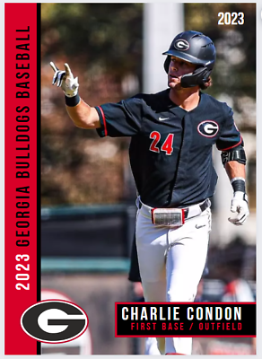 #ad 2023 Charlie Condon Future Stars College Rookie Georgia Bulldogs Baseball #24 $9.99