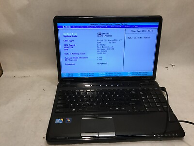 #ad #ad Toshiba Satellite A660 Intel Core i7 Q740 @ 1.73GHz MISSING PARTS MR $33.00