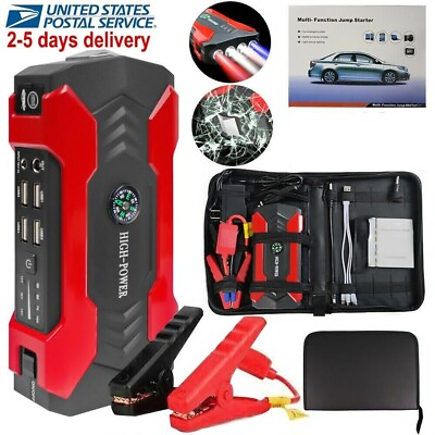 #ad 99800mAh Car Jump Starter Booster Jumper Box Power Bank Battery Charger Portable $36.99