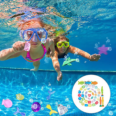 #ad 20 32 40 46Pcs Kids Diving Pool Toy Outdoor Beach Swimming Pool Game Kit ao $13.29