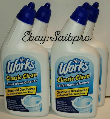 #ad 4 Packs The Works Toilet Bowl Cleaner 24oz each FAST SHIPPING $22.99