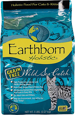 #ad Earthborn Holistic Wild Sea Catch Grain Free Dry Cat Food $51.90