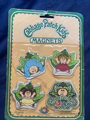 #ad Vintage Cabbage Patch Kids Magnets New on Card Sealed New Old Stock $111.00