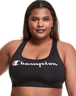 Champion Plus Size Absolute Workout Bra Black 2X Large $19.00