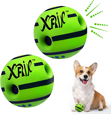 #ad 2 Pack Wobble Giggle Balls 3.46In Dog Toy Ball Interactive Wobble Ball for Dogs $16.27