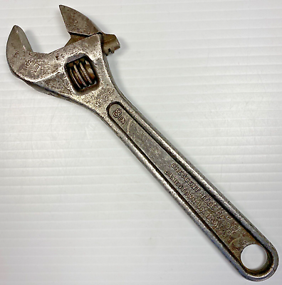 #ad Rare Vintage CRESCENT Tool Company H825 8quot; Thick Head Adjustable Wrench USA $24.95
