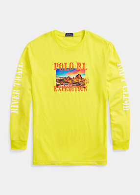 #ad Polo Ralph Lauren Graphic T Shirt Longsleeve Expedition XLT Big amp; Tall Yellow $33.75