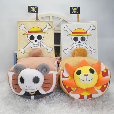 #ad One Piece Thousand Sunny Going Merry Plush Toys Soft Stuffed Doll Birthday Gifts $19.99