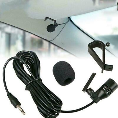 #ad Black 3.5mm Microphone Cars Radio Stereo Bluetooth Enabled Externa Audio V8X9 $2.83