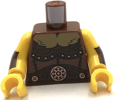 #ad Lego New Reddish Brown Torso Dark Brown Armor Copper Emblems Dark Tan Fur Part $1.99