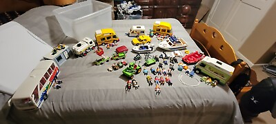 #ad Vintage PLAYMOBIL Mixed Lot Of Vehicle#x27;s With Assorted Accessories amp; Figures $225.00