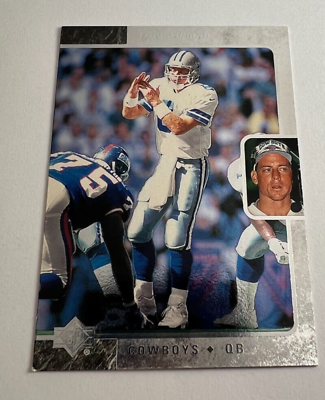 #ad 1996 Upper Deck SP #23 Troy Aikman Chrome Football Card Dallas Cowboys $2.30