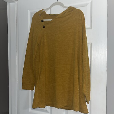 #ad Shop Basic Ladies Hooded Light Sweater XL Gold Color. $19.00