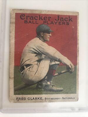 1915 AUTHENTIC CRACKER JACK #70 FRED CLARKE $1500.00