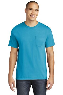 #ad Pack Of 5 Gildan 5300 Mens Short Sleeve Heavy Cotton Stylish Pocket T Shirt $49.05