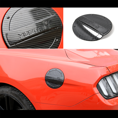 #ad For Ford Mustang 2015 2020 Carbon Fiber ABS Car Fuel Tank Oil Gas Cap Trim Cover $26.22