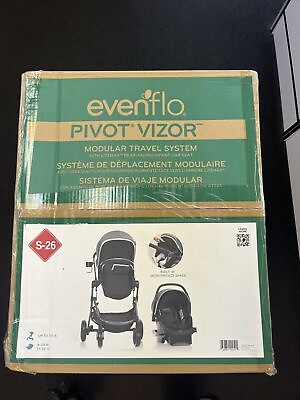 #ad Evenflo Pivot Vizor Travel System with LiteMax Infant Stroller Promenade Blue $260.00