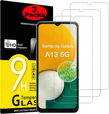 #ad #ad 3X Pack For Samsung Galaxy A12 A13 5G HD Clear Tempered Glass Screen Protector $5.98