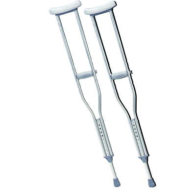 #ad Underarm adjustable aluminum crutch tall adult 1pr $33.87