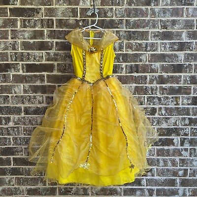 #ad Golden Princess Girls Halloween Costume with Long Dress amp; Headband Size Medium $21.99