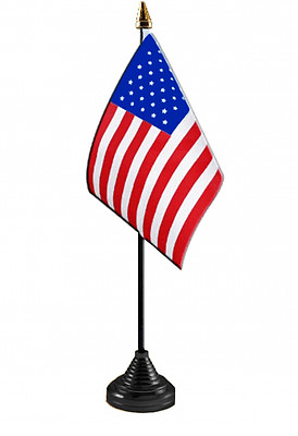 #ad USA TABLE FLAG desktop with BLACK BASE flags UNITED STATES OF AMERICA U.S.A. GBP 6.49