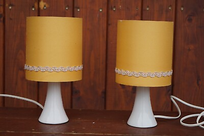 #ad Bedside Table Lamp Vintage 70s Floor Lamp Porcelain 2x Lamp Retro 70er 6 $117.85