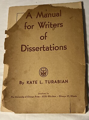 #ad *RARE* Vintage Manual for Writers of Dissertations by Kate L. Turabian 1952 $61.95