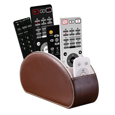 #ad Multi functional PU Leather Remote Control Holders Organizer Box Storage $10.59