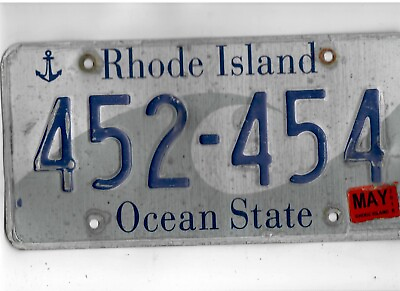 #ad RHODE ISLAND passenger 2018 license plate quot;452 454quot; $8.00