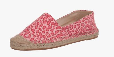 #ad Joules Espadrilles Womens Size 7US Pink Leopard Print Slip On Shelbury Shoes NE $29.99