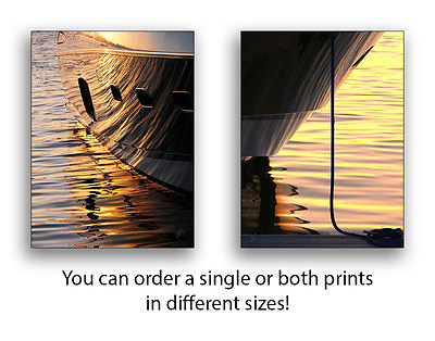 #ad Sunset Reflections With Boats Fine Art Prints Minimalistic Photography $174.00
