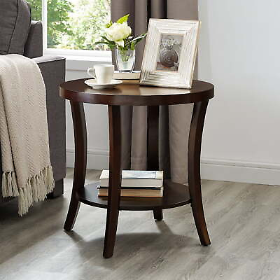 #ad Contemporary Wood End Table in Espresso $64.49