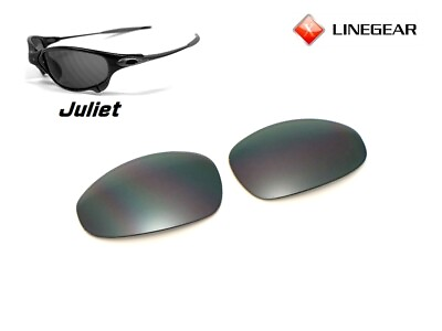 #ad LINEGEAR Flash Black Non Polarized Lens for Oakley Juliet Black Iridium JU FB $41.00