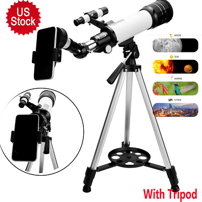 #ad 120x Telescope Telescopes 70mm Aperture 400mm Telescope For Kids Moon Watching $58.99