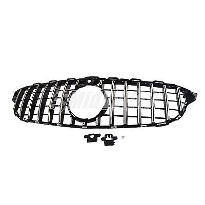 #ad GTR Style Grille Chrome w Camera Hole Fits Mercedes Benz 15 18 C Class W205 $83.89