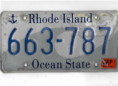 #ad RHODE ISLAND passenger 2012 license plate quot;663 787quot; $8.00