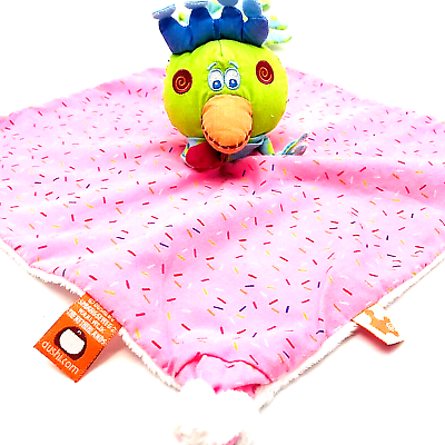 #ad Dushi Pink White Bird Puppet Plush Lovey Lovie Security Blanket Kids Preferred $19.95