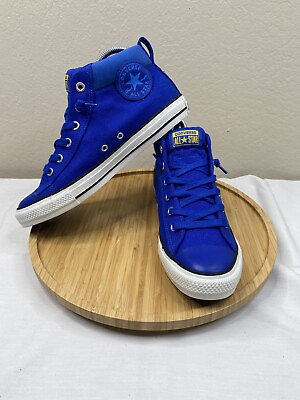 #ad Converse Chuck Taylor Brand New Mens 8 Womens 10 Blue Street Mid Sneakers RARE $40.00