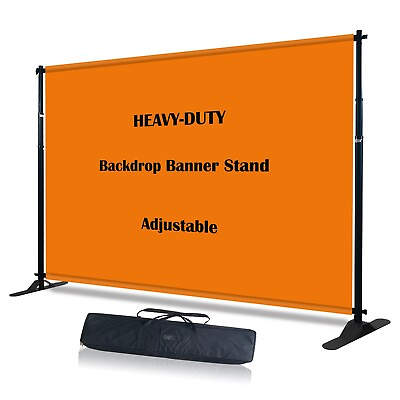 #ad 9#x27;x10#x27; Banner Stand Backdrop Repeat Adjustable Telescopic Trade Show Backdrop $219.00