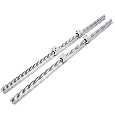 #ad VEVOR 2x SBR20 1200mm Linear Rails Shaft Rod 4SBR20 Blocks Bearing Slide Guid $61.19