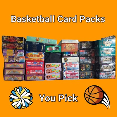 #ad Sealed Basketball Card Packs Hoops Skybox Fleer Upper Deck You Pick NBA Bonus $12.99