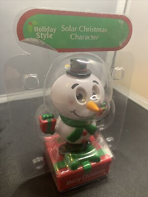 #ad Solar Christmas character snowman 4”. $2.50