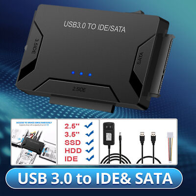 #ad USB 3.0 to SATA IDE Adapter External Hard Drive Converter 2.5 3.5in HDD SSD DVD $20.98