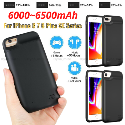 #ad For iPhone 8 7 6 SE External Battery Charger Case Fast Power Bank Charging Cover $28.39