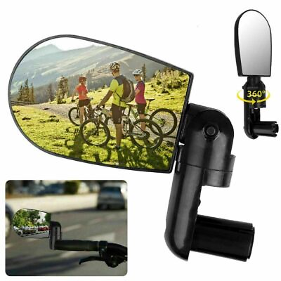 #ad 2X Bike Mirror Cycling Rear Mirror Adjustable 360° Rotatable Handlebar Rearview $9.89