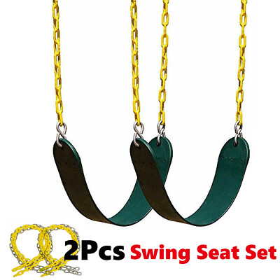 #ad 2 Pack Swing Seat Slide Kids Playset Rope Chain Playground Equipment Accessories $54.99