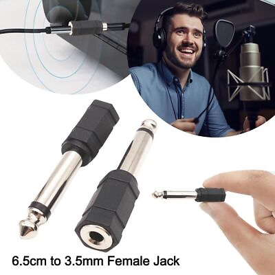 #ad Adapter 6.35mm to 3.5mm Plug Connector Headphone Audio Jack Earphone Jack AU $5.04