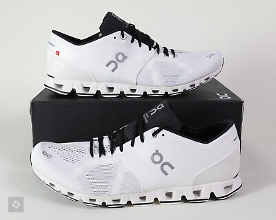 #ad NEW On Cloud X 1.0 White Black Cloudtec Athletic Shoes 20.0006 Men#x27;s Size 7 14 $139.99