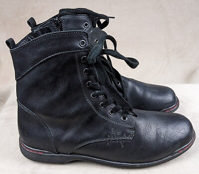 #ad Pulp Shoes 9 Mens Boots Combat Military Ranger Zip Up Leather Punk Grunge $47.13