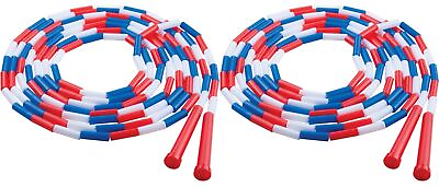 #ad #ad Champion Sports Plastic Segmented Jump Rope 16 Feet Blue Red White 2 Pack $18.23